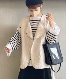 StyleSea | ピーチキャンバスキルティングオーバーベスト(ベスト)