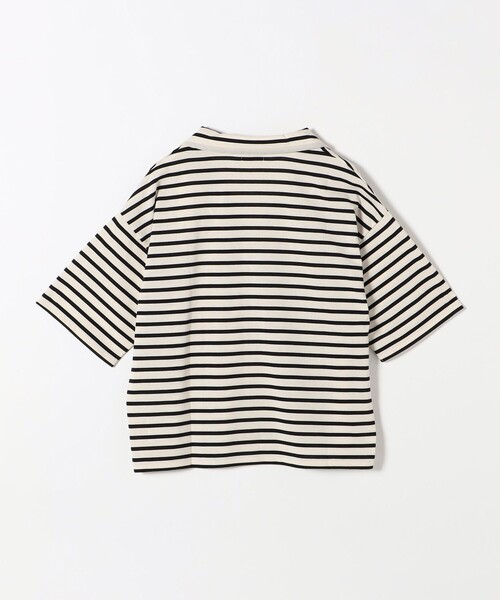 SHIPS any(シップス エニィ)の「SHIPS any:〈ウォッシャブル〉スキッパー カラー プルオーバー(Tシャツ/カットソー・レディース・オフホワイト/ブラック/その他・ONE SIZE)」の5枚目の写真