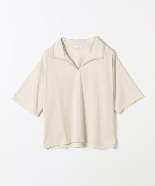 SHIPS any(シップス エニィ)の「SHIPS any:〈ウォッシャブル〉スキッパー カラー プルオーバー(Tシャツ/カットソー・レディース・オフホワイト/ブラック/その他・ONE SIZE)」の10枚目の写真