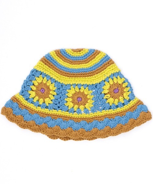 チチカカ（チチカカ）の「カラフルクロシェハット（ニットキャップ/ビーニー・レディース・ブルー/ブラック/ピンク・FREE）」の13枚目の写真