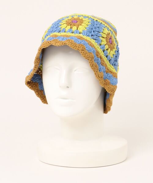 チチカカ（チチカカ）の「カラフルクロシェハット（ニットキャップ/ビーニー・レディース・ブルー/ブラック/ピンク・FREE）」の17枚目の写真