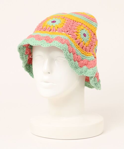 チチカカ（チチカカ）の「カラフルクロシェハット（ニットキャップ/ビーニー・レディース・ブルー/ブラック/ピンク・FREE）」の18枚目の写真