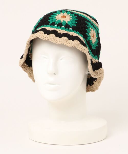 チチカカ（チチカカ）の「カラフルクロシェハット（ニットキャップ/ビーニー・レディース・ブルー/ブラック/ピンク・FREE）」の19枚目の写真