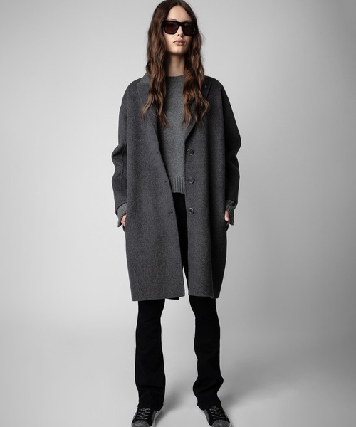 ZADIG&VOLTAIRE(ザディグ エ ヴォルテール)の「MADY CASHMERE(チェスターコート・レディース・シルバー系/ピンク系・XS/S/M)」の3枚目の写真