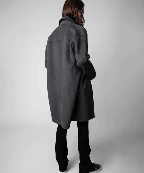 ZADIG&VOLTAIRE(ザディグ エ ヴォルテール)の「MADY CASHMERE(チェスターコート・レディース・シルバー系/ピンク系・XS/S/M)」の4枚目の写真