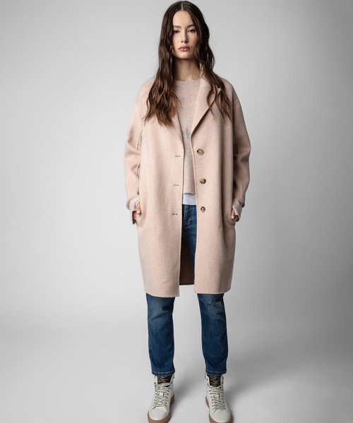 ZADIG&VOLTAIRE(ザディグ エ ヴォルテール)の「MADY CASHMERE(チェスターコート・レディース・シルバー系/ピンク系・XS/S/M)」の8枚目の写真