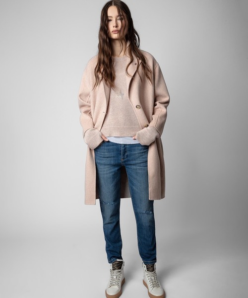 ZADIG&VOLTAIRE(ザディグ エ ヴォルテール)の「MADY CASHMERE(チェスターコート・レディース・シルバー系/ピンク系・XS/S/M)」の9枚目の写真