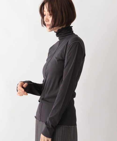 A part by（アパートバイ）の「ハイショクメロータートル_長袖　345112（その他トップス・レディース・チャコールグレー/グリーン/ライトベージュ・FREE）」の2枚目の写真