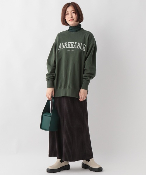 A part by（アパートバイ）の「ハイショクメロータートル_長袖　345112（その他トップス・レディース・チャコールグレー/グリーン/ライトベージュ・FREE）」の4枚目の写真