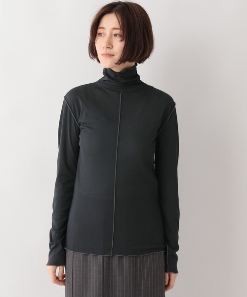 A part by（アパートバイ）の「ハイショクメロータートル_長袖　345112（その他トップス・レディース・チャコールグレー/グリーン/ライトベージュ・FREE）」の14枚目の写真