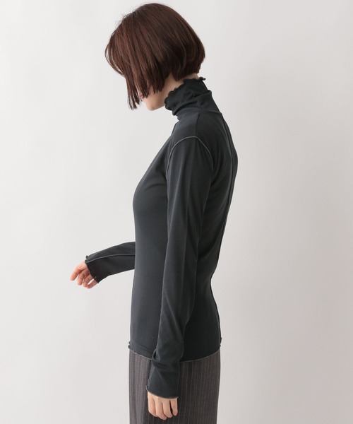 A part by（アパートバイ）の「ハイショクメロータートル_長袖　345112（その他トップス・レディース・チャコールグレー/グリーン/ライトベージュ・FREE）」の9枚目の写真