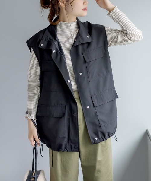 PUAL CE CIN（ピュアルセシン）の「プチハイネック　テレコ染め分けボーダーアソートロンT（Tシャツ/カットソー・レディース・ブラック/ベージュ/ピンク・FREE）」の14枚目の写真