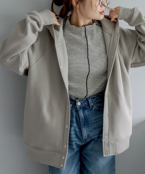 PUAL CE CIN（ピュアルセシン）の「プチハイネック　テレコ染め分けボーダーアソートロンT（Tシャツ/カットソー・レディース・ブラック/ベージュ/ピンク・FREE）」の21枚目の写真