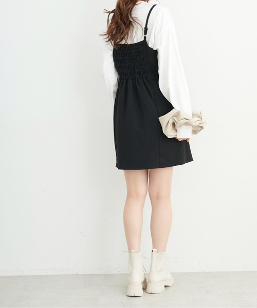 FREE'S MART（フリーズマート）の「◆Aラインミニキャミワンピース（ワンピース・レディース・ベージュ系その他/ブラウン系その他/ブラック・MEDIUM/SMALL）」の10枚目の写真