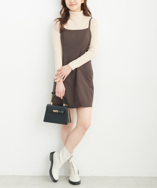 FREE'S MART（フリーズマート）の「◆Aラインミニキャミワンピース（ワンピース・レディース・ベージュ系その他/ブラウン系その他/ブラック・MEDIUM/SMALL）」の15枚目の写真