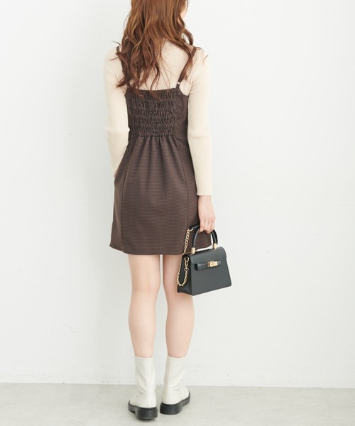 FREE'S MART（フリーズマート）の「◆Aラインミニキャミワンピース（ワンピース・レディース・ベージュ系その他/ブラウン系その他/ブラック・MEDIUM/SMALL）」の18枚目の写真