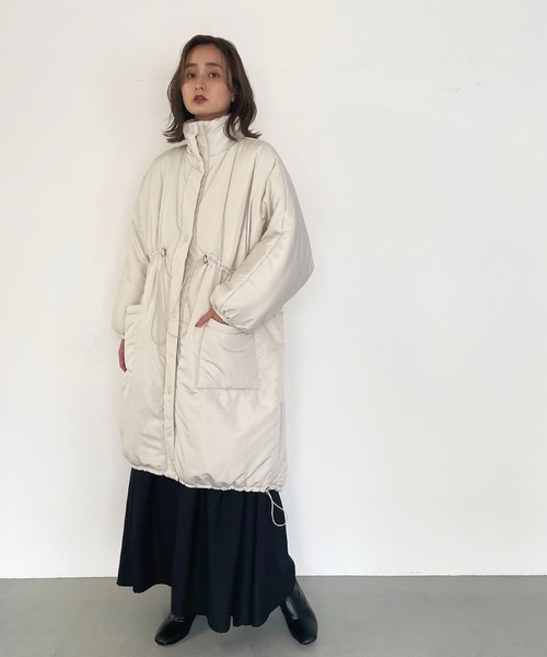 CLEIO（クレイオ）の「【CLEIO】ドロストボリュームコート／モンスターコート/DROST VOLUME COAT/940-18605（ダウンジャケット/コート・レディース・ベージュ/ブラウン/オフホワイト/ピンクベージュ/ブラック/チャコール・FREE）」の7枚目の写真