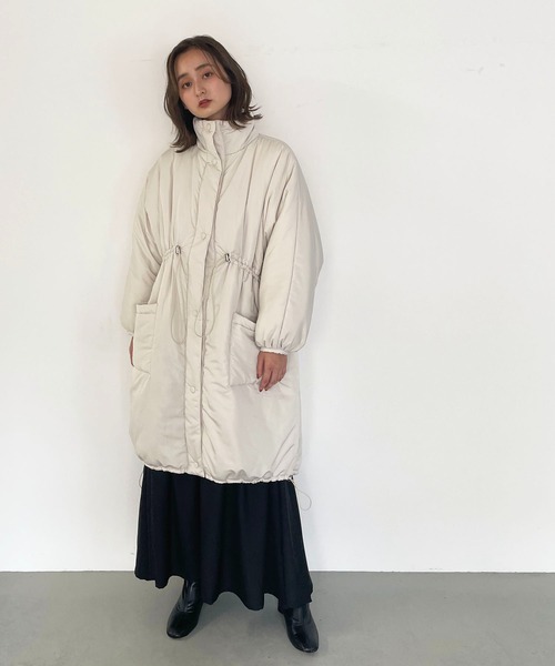 CLEIO（クレイオ）の「【CLEIO】ドロストボリュームコート／モンスターコート/DROST VOLUME COAT/940-18605（ダウンジャケット/コート・レディース・ベージュ/ブラウン/オフホワイト/ピンクベージュ/ブラック/チャコール・FREE）」の11枚目の写真