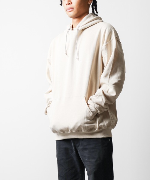 JERZEES（ジャージーズ）の「★JERZEES★NUBLEND　8.0oz裏起毛ベーシックプルオーバーパーカー（パーカー・レディース・ブラック/グレー系/チャコール/サンドベージュ・LARGE/X-LARGE/MEDIUM/SMALL）」の11枚目の写真