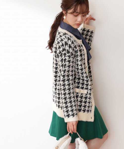 PROPORTION BODY DRESSING（プロポーションボディドレッシング）の「千鳥フェザーカーディガン / 1212274005（カーディガン/ボレロ・レディース・ブラウン/ホワイト系その他・MEDIUM/SMALL）」の19枚目の写真