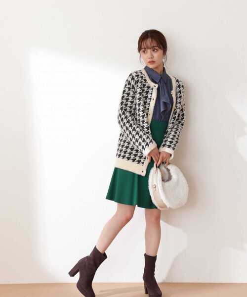 PROPORTION BODY DRESSING（プロポーションボディドレッシング）の「千鳥フェザーカーディガン / 1212274005（カーディガン/ボレロ・レディース・ブラウン/ホワイト系その他・MEDIUM/SMALL）」の20枚目の写真