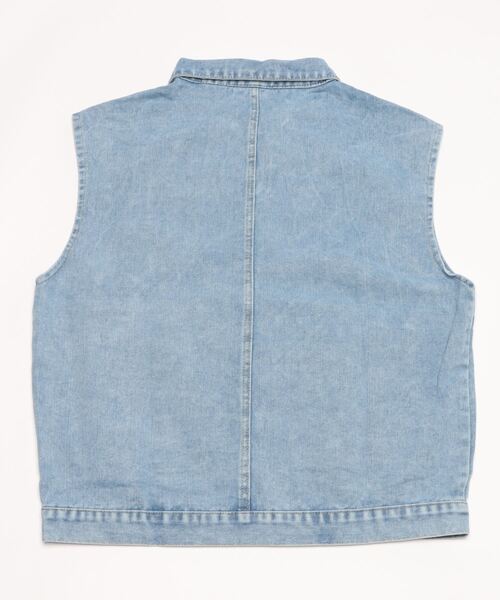 ARULE（アルール）の「A'GEM/9 × .kom『ARULE/アルール』オーバーフィット デニムベスト（ベスト・メンズ・ブルー・FREE）」の5枚目の写真