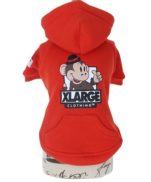 XLARGE（エクストララージ）の「XLARGE/ポケット付きキースフーディー（ペットウェア・メンズ・グレー/オレンジ・M/XS/3L/L/S/2L）」の9枚目の写真