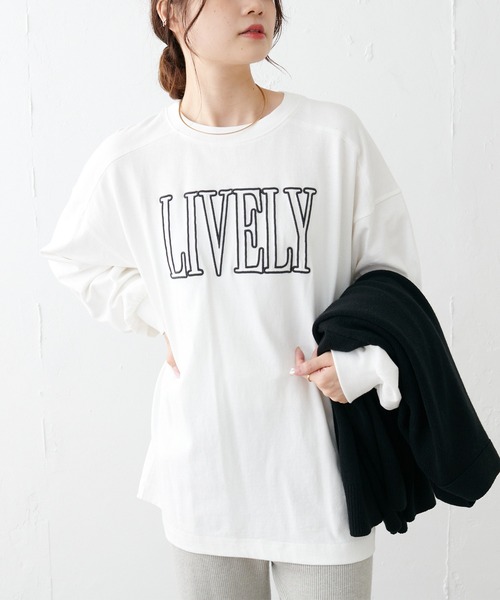 PUAL CE CIN(ピュアルセシン)の「シリコン刺繍ロングスリーブ(Tシャツ/カットソー・レディース・ネイビー/オフホワイト/グレイッシュベージュ・FREE)」の21枚目の写真