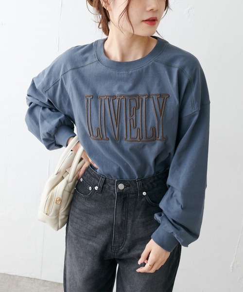 PUAL CE CIN(ピュアルセシン)の「シリコン刺繍ロングスリーブ(Tシャツ/カットソー・レディース・ネイビー/オフホワイト/グレイッシュベージュ・FREE)」の10枚目の写真