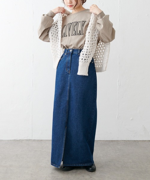 PUAL CE CIN(ピュアルセシン)の「シリコン刺繍ロングスリーブ(Tシャツ/カットソー・レディース・ネイビー/オフホワイト/グレイッシュベージュ・FREE)」の8枚目の写真