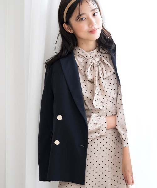 MISCH MASCH（ミッシュマッシュ）の「オータムテーラージャケット（テーラードジャケット・レディース・モカ/ネイビー/ハウンドトゥース・MEDIUM）」の19枚目の写真