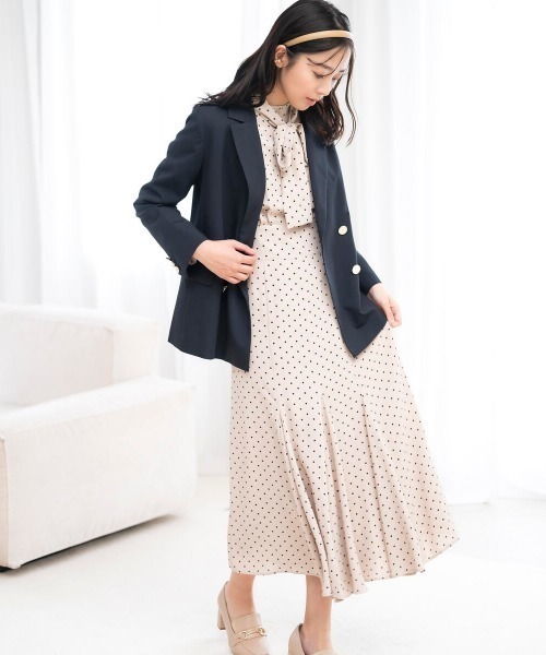 MISCH MASCH（ミッシュマッシュ）の「オータムテーラージャケット（テーラードジャケット・レディース・モカ/ネイビー/ハウンドトゥース・MEDIUM）」の6枚目の写真