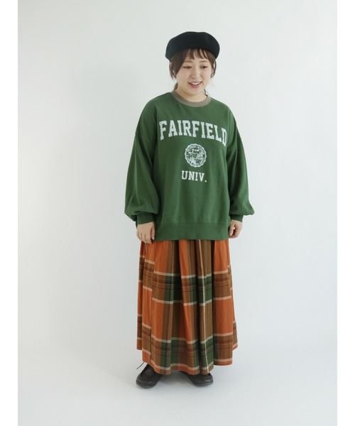 Samansa Mos2（サマンサ モスモス）の「コットンリネン柄アソートギャザースカート（スカート・レディース・ブラウン/オフホワイト/オレンジ/ブルー/チャコール・ﾌﾘ-）」の10枚目の写真