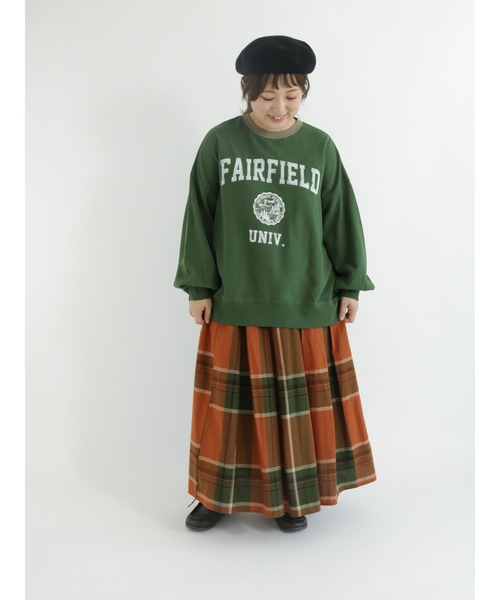 Samansa Mos2（サマンサ モスモス）の「コットンリネン柄アソートギャザースカート（スカート・レディース・ブラウン/オフホワイト/オレンジ/ブルー/チャコール・ﾌﾘ-）」の11枚目の写真