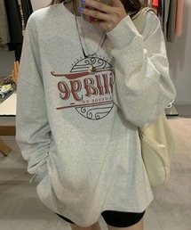 BASQUE magenta | カレッジロゴ オーバーサイズルーズL/Sカットソー(Tシャツ/カットソー)