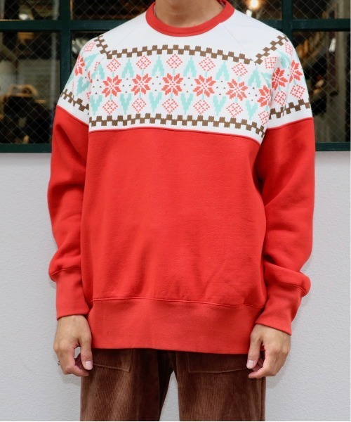 van 赤色 プリント入り スウェット トレーナー 無地 メンズ 長袖 Printstar プリントスター 8.4