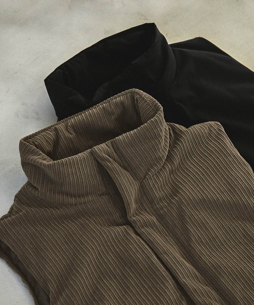 EMMA CLOTHES（エマクローズ）の「パデッドバルーンオーバーベスト EMMA CLOTHES（ダウンベスト・メンズ・ブラック/ライトベージュ/ブラウン系・L/M）」の17枚目の写真