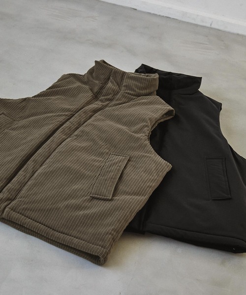 EMMA CLOTHES（エマクローズ）の「パデッドバルーンオーバーベスト EMMA CLOTHES（ダウンベスト・メンズ・ブラック/ライトベージュ/ブラウン系・L/M）」の18枚目の写真