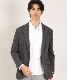 アレキサンダージュリアン ICELANDIC WOOL 2ボタンジャケット ヘリンボングレー