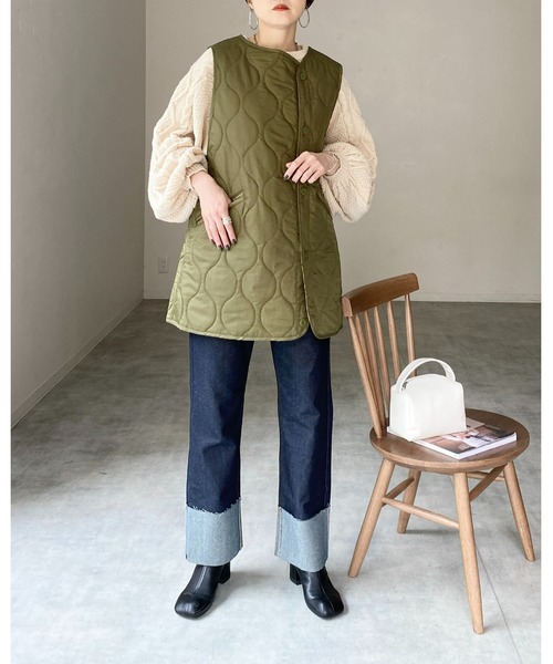 She's Closet（シーズクローゼット）の「モヘアライクケーブルアラン編みボリュームスリーブニットプルオーバー（ニット/セーター・レディース・アイボリー/モカ/グリーン/ブラック・FREE）」の15枚目の写真