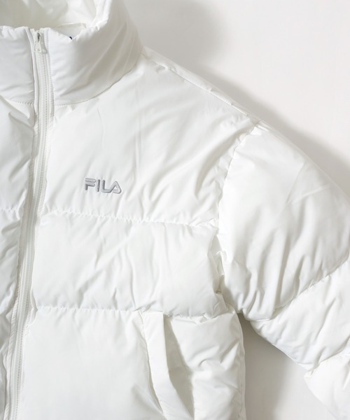 FILA(フィラ)の「別注 FILA(フィラ)スタンドネックフェイクダウンジャケット メンズ レディース ユニセックス/パデットジャケット/中綿パファージャケット/ショートペディン(ダウンジャケット/コート・メンズ・ブラック/ホワイト・LL/L/M)」の14枚目の写真
