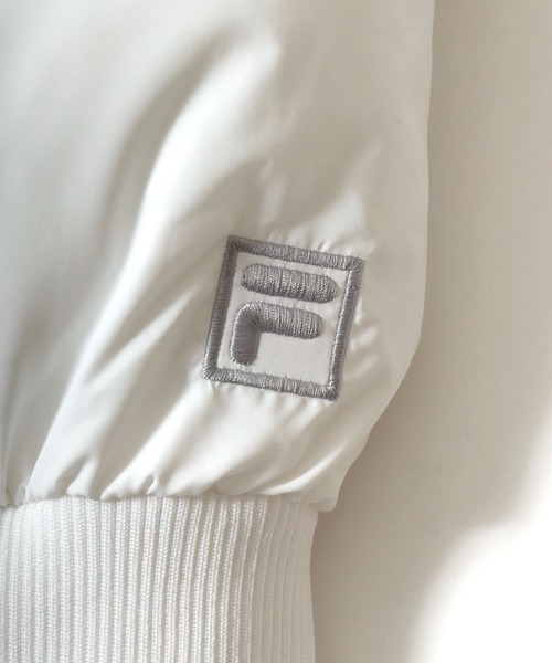 FILA(フィラ)の「別注 FILA(フィラ)スタンドネックフェイクダウンジャケット メンズ レディース ユニセックス/パデットジャケット/中綿パファージャケット/ショートペディン(ダウンジャケット/コート・メンズ・ブラック/ホワイト・LL/L/M)」の15枚目の写真