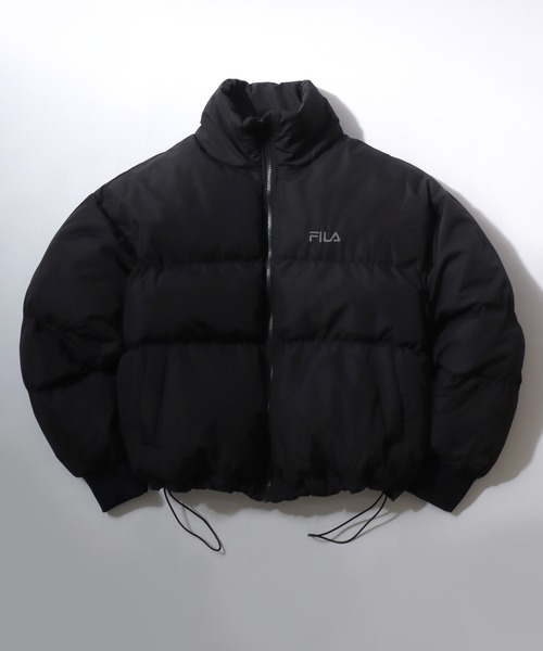 FILA(フィラ)の「別注 FILA(フィラ)スタンドネックフェイクダウンジャケット メンズ レディース ユニセックス/パデットジャケット/中綿パファージャケット/ショートペディン(ダウンジャケット/コート・メンズ・ブラック/ホワイト・LL/L/M)」の4枚目の写真