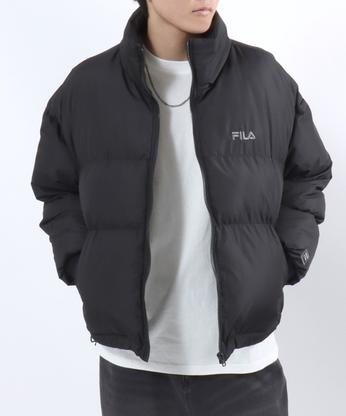 FILA(フィラ)の「別注 FILA(フィラ)スタンドネックフェイクダウンジャケット メンズ レディース ユニセックス/パデットジャケット/中綿パファージャケット/ショートペディン(ダウンジャケット/コート・メンズ・ブラック/ホワイト・LL/L/M)」の20枚目の写真