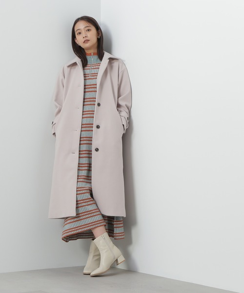N.(N. Natural Beauty Basic)(エヌエヌナチュラルビューティーベーシック)の「【横田ひかるさん着用】◆ハーフジップボーダーリブワンピース(ワンピース・レディース・ブラウン系その他/ホワイト系その他/ライトグリーン系・MEDIUM)」の21枚目の写真