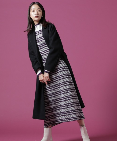 N.(N. Natural Beauty Basic)(エヌエヌナチュラルビューティーベーシック)の「【横田ひかるさん着用】◆ハーフジップボーダーリブワンピース(ワンピース・レディース・ブラウン系その他/ホワイト系その他/ライトグリーン系・MEDIUM)」の18枚目の写真