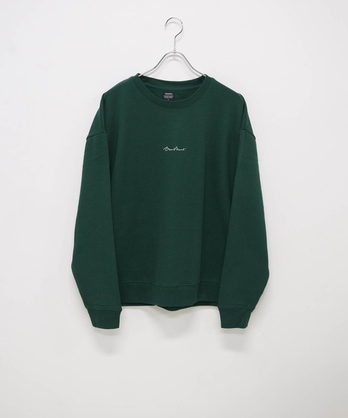 TRAP/U (トラップユー)の「30/10 裏起毛 フロント ワンポイント 刺繍 長袖 スウェット TRAP/U(スウェット・メンズ・アッシュ/ブラック/ダークグリーン・L/M)」の4枚目の写真
