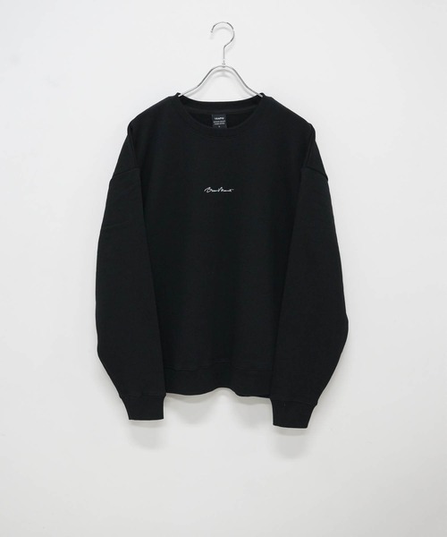 TRAP/U (トラップユー)の「30/10 裏起毛 フロント ワンポイント 刺繍 長袖 スウェット TRAP/U(スウェット・メンズ・アッシュ/ブラック/ダークグリーン・L/M)」の6枚目の写真