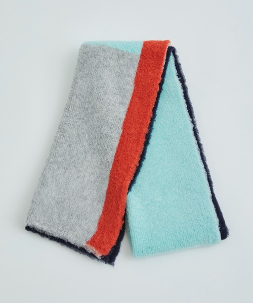 WRAPINKNOT（ラッピンノット）の「OIL PAINTING IMAGE MOHAIR SCARF（マフラー・メンズ・ミント・FREE）」の4枚目の写真