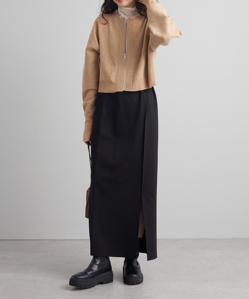 mystic（ミスティック）の「【サイズ展開あり】スリットナロースカート（スカート・レディース・ライトグレー/ブラック/グリーン・1/2）」の6枚目の写真